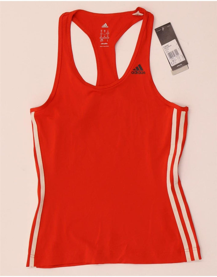 Adidas Dame Climalite Vest Top UK 4/6 XS Rød Polyester