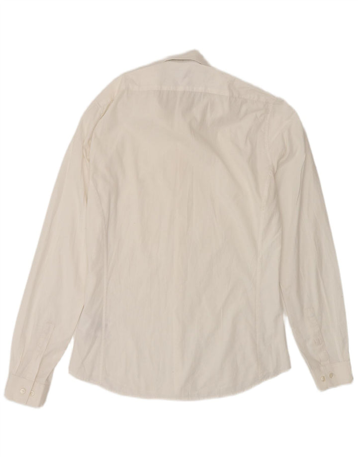 Calvin Klein Herre Slim Fit Skjorte Størrelse 38 15 Medium Hvid Bomuld
