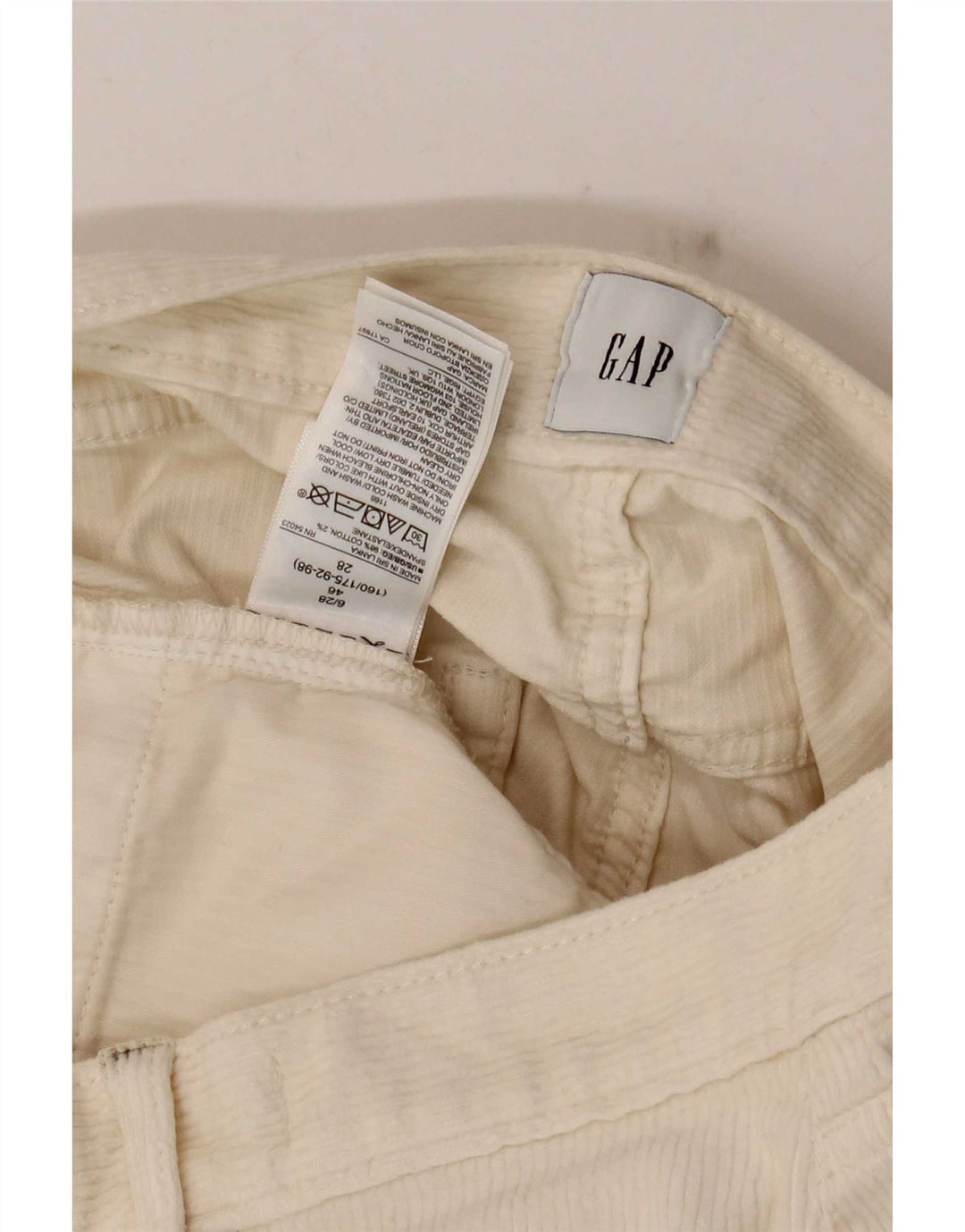 Gap Womens Corduroy Shorts Medium W28 Off White Bomuld