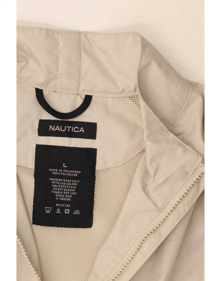 Nautica Herre Pullover Træningsdragt Topjakke Stor Beige Polyester