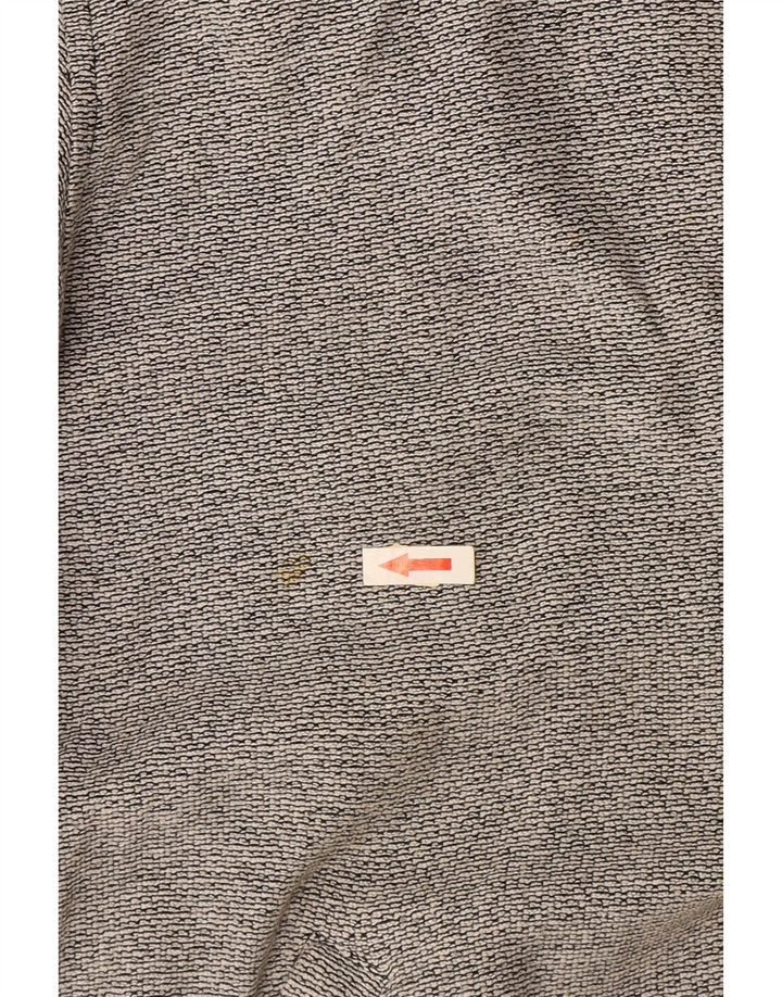 ZONE Herre grafisk langærmet poloshirt Medium Grey Colourblock