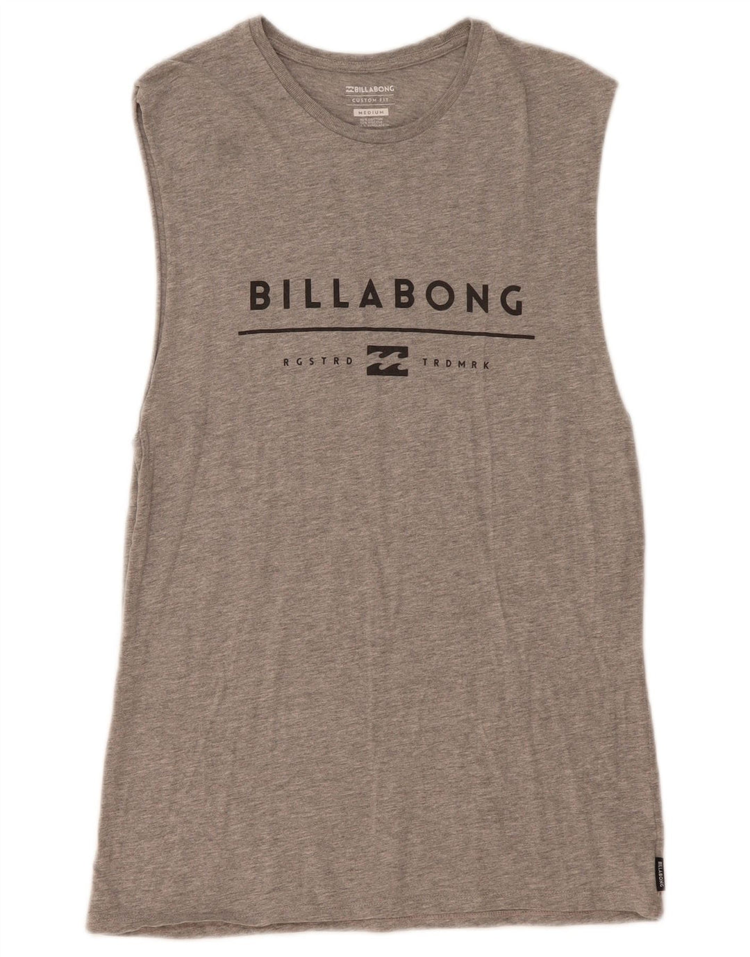 Billabong Herre Custom Fit Grafisk Vest Top Medium Grey Flecked Bomuld
