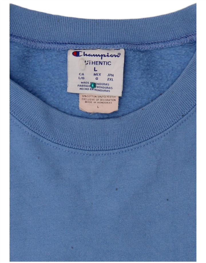 Champion Herre Sweatshirt Jumper Stor Blå Bomuld