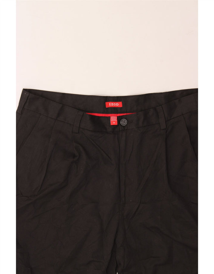 IZOD Mens Pegged Chino Shorts W36 Large  Black Polyester Vintage Izod and Second-Hand Izod from Messina Hembry 