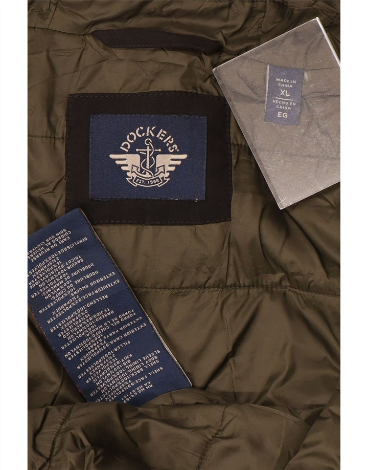 Dockers Herre Hooded Bomber Jacket UK 42 XL Sort Polyester