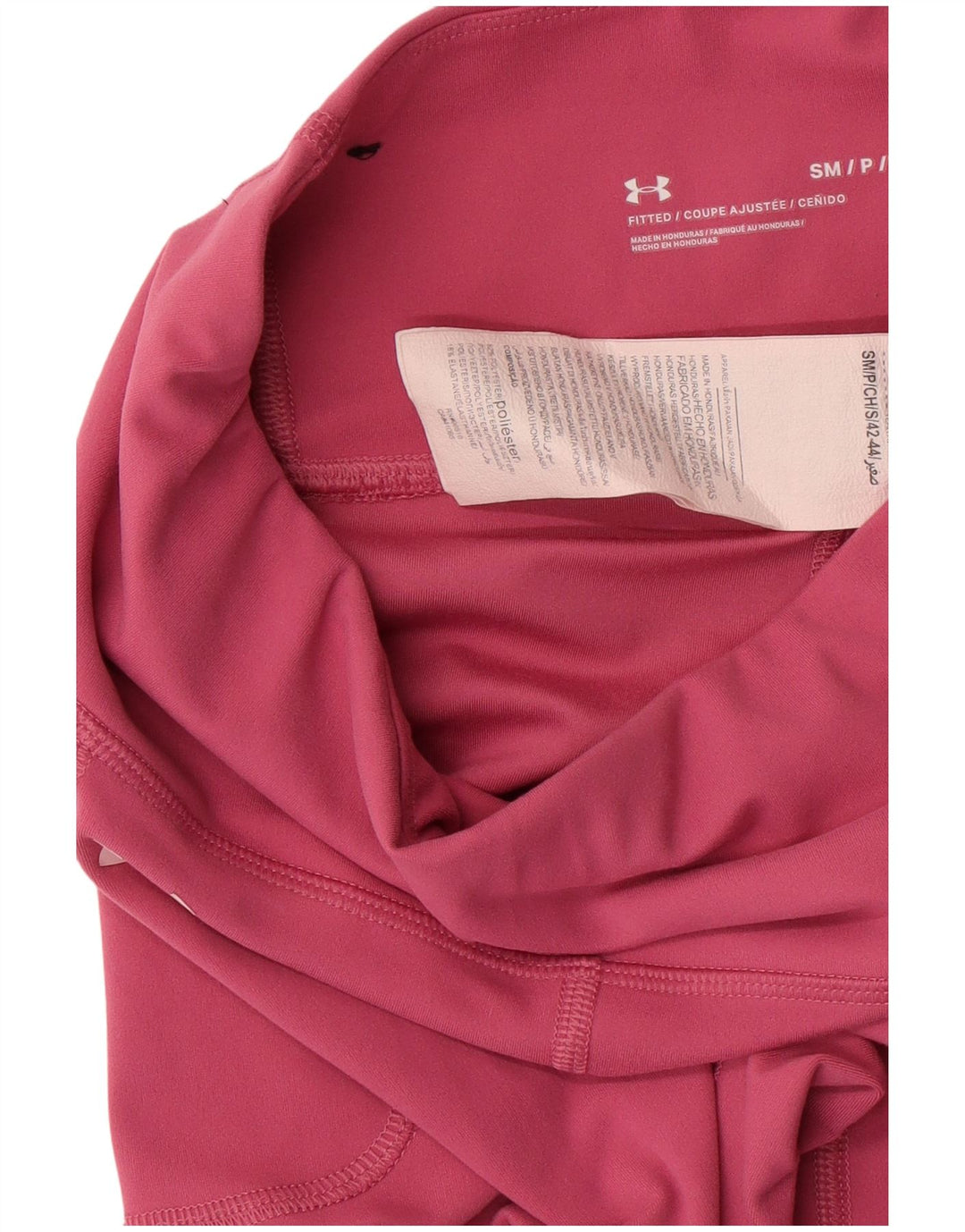 UNDER ARMOUR Womens Crop Leggings UK 10 Small  Pink Polyester