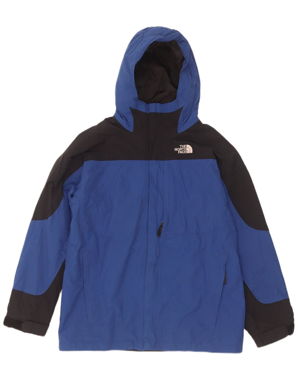 The North Face Herre Hooded Windbreaker Jacket UK 42 XL Blue Colourblock