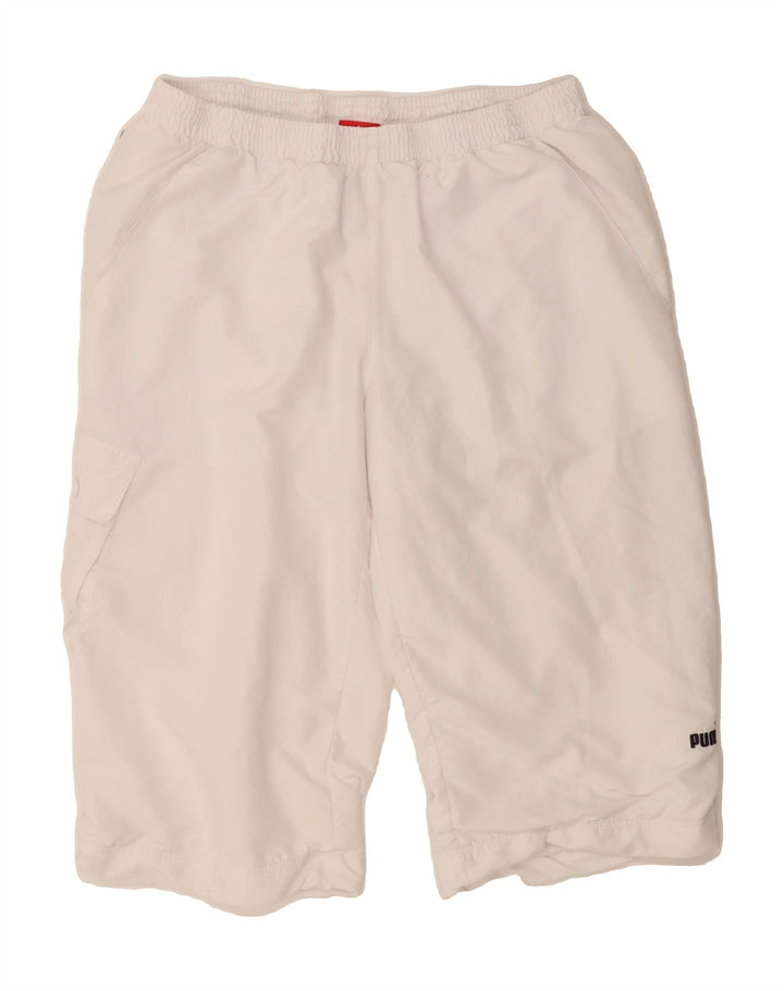 PUMA Mens Bermuda Sport Shorts XL  White Polyester Vintage Puma and Second-Hand Puma from Messina Hembry 