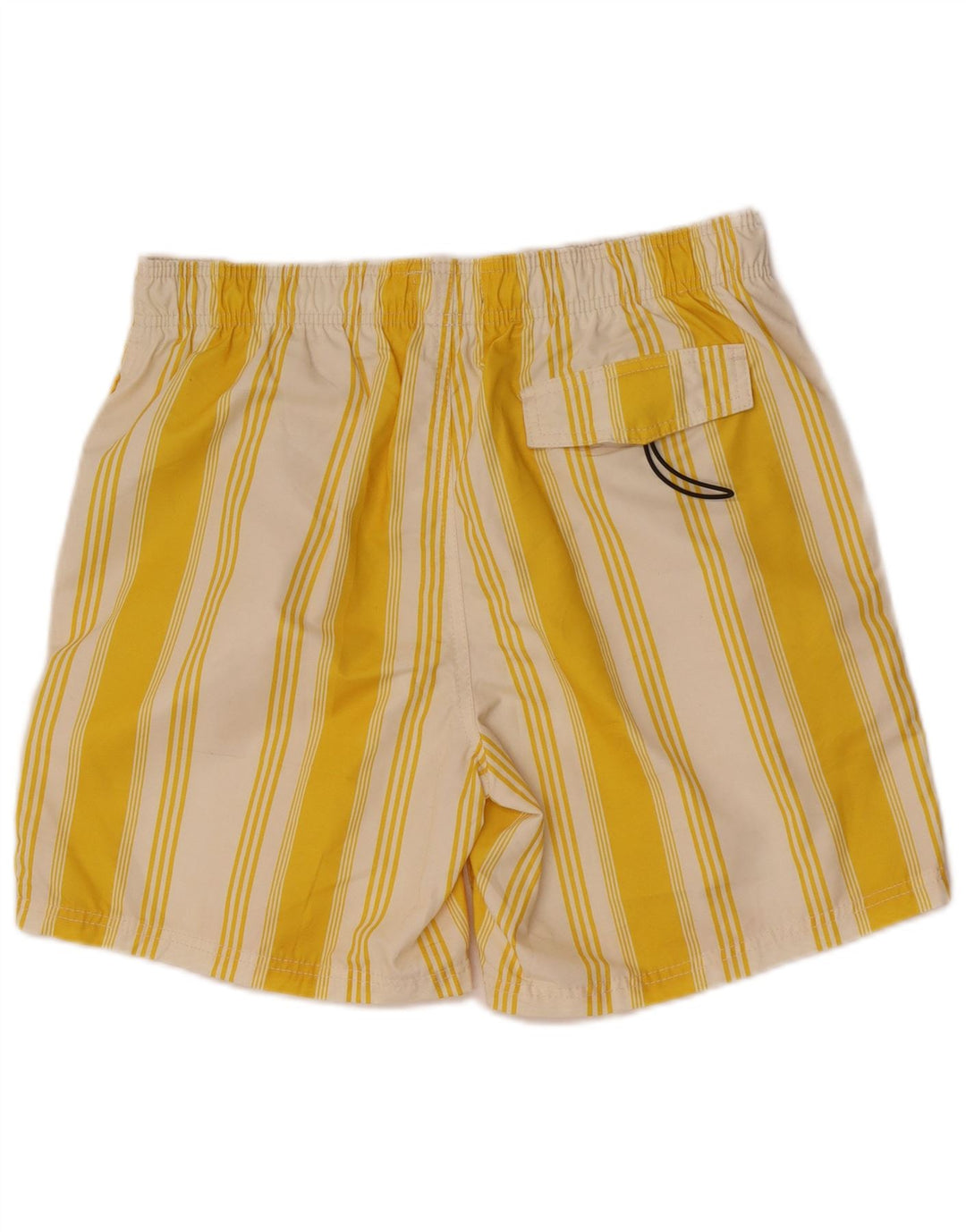 Zara Badeshorts til mænd mellem gul stribet polyester
