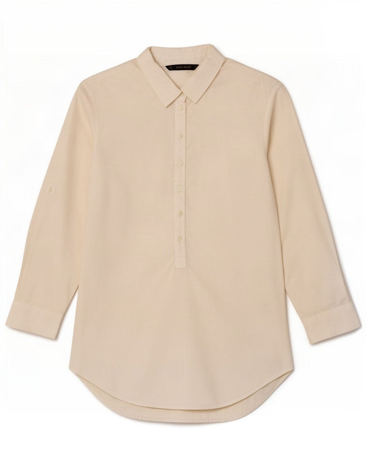 Zara dametrøje med 3/4 ærmer UK 10 Small White