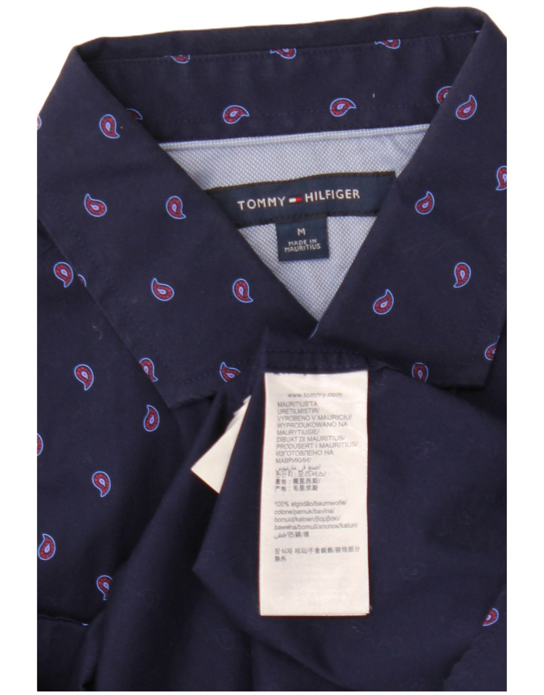 Tommy Hilfiger Herreskjorte Medium Navyblå Paisley Bomuld