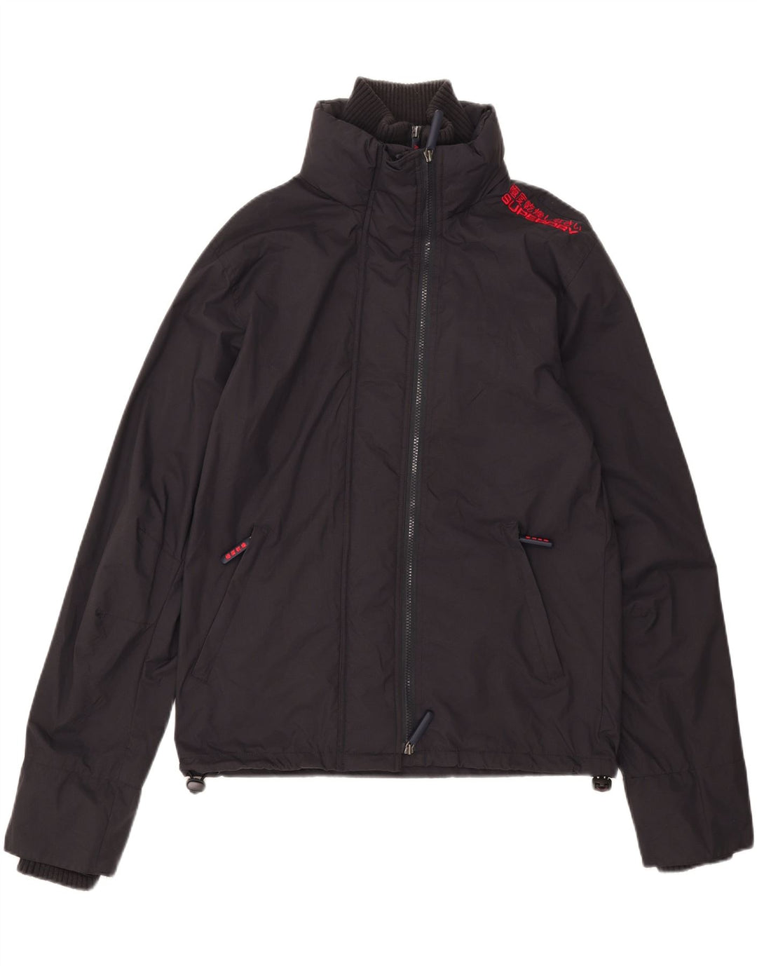 Superdry Regnjakke til mænd UK 40 Stor marineblå nylon