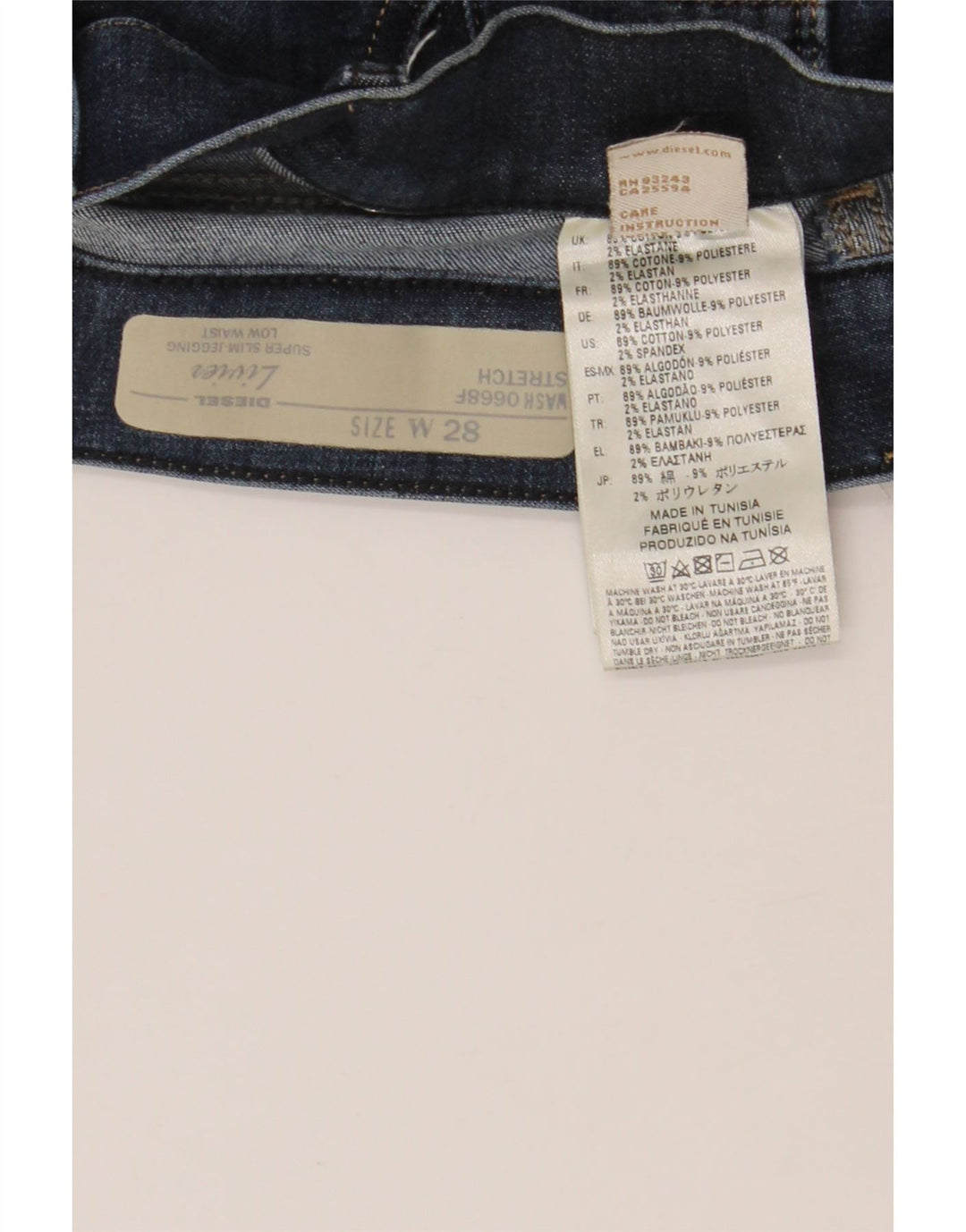 DIESEL Dame Livier Lavtalje Super Slim Jegging Jeans W28 L34 Blå