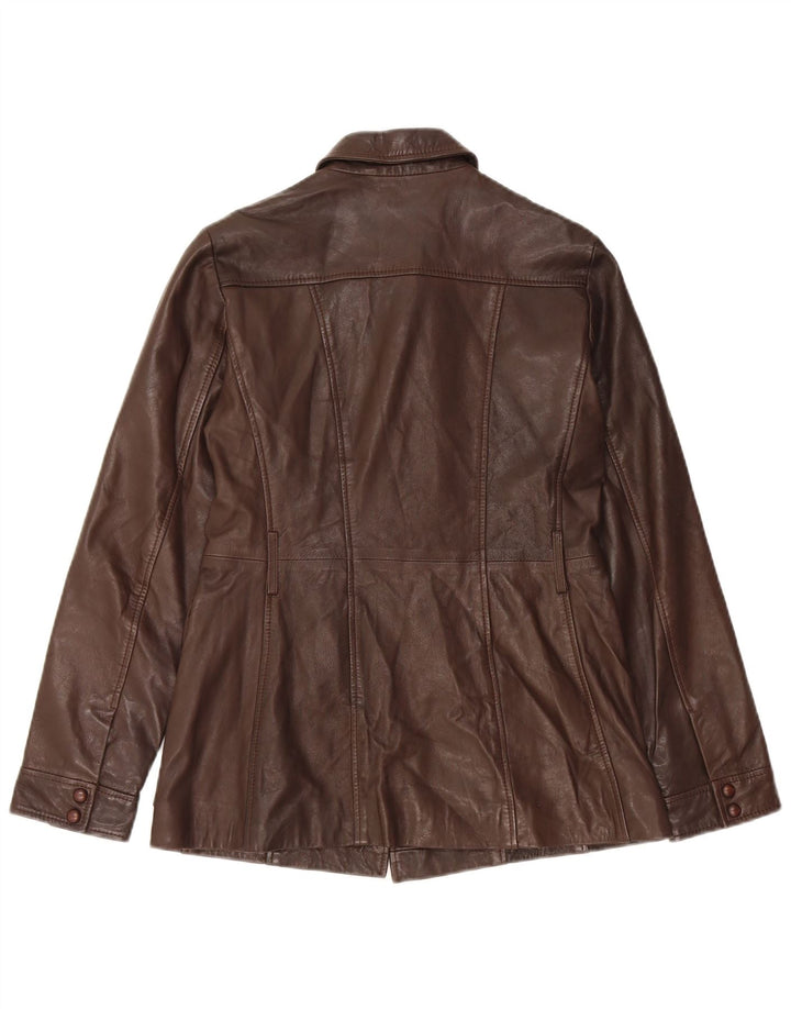Karen Millen Dame Læderjakke UK 6 XS Brun Læder