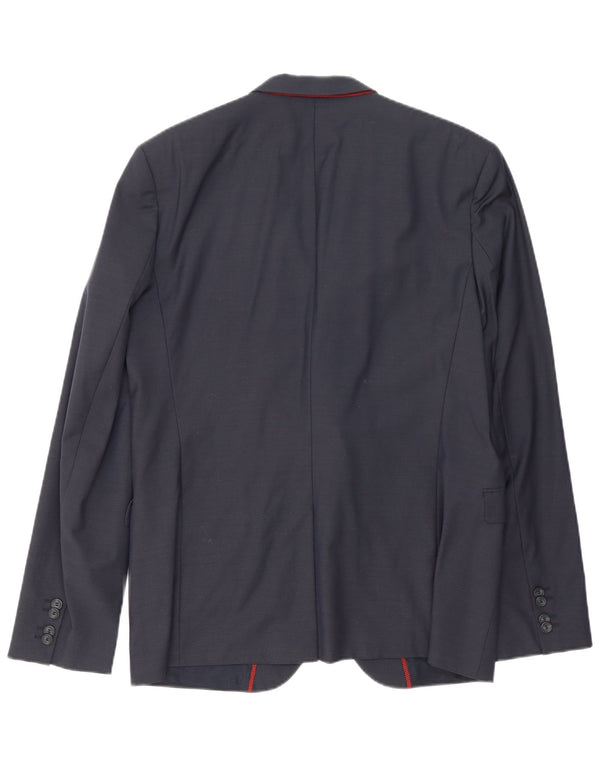 Hugo Boss Herre 2 Button Blazer Jacket UK 54 2XL Navy Blue Wool