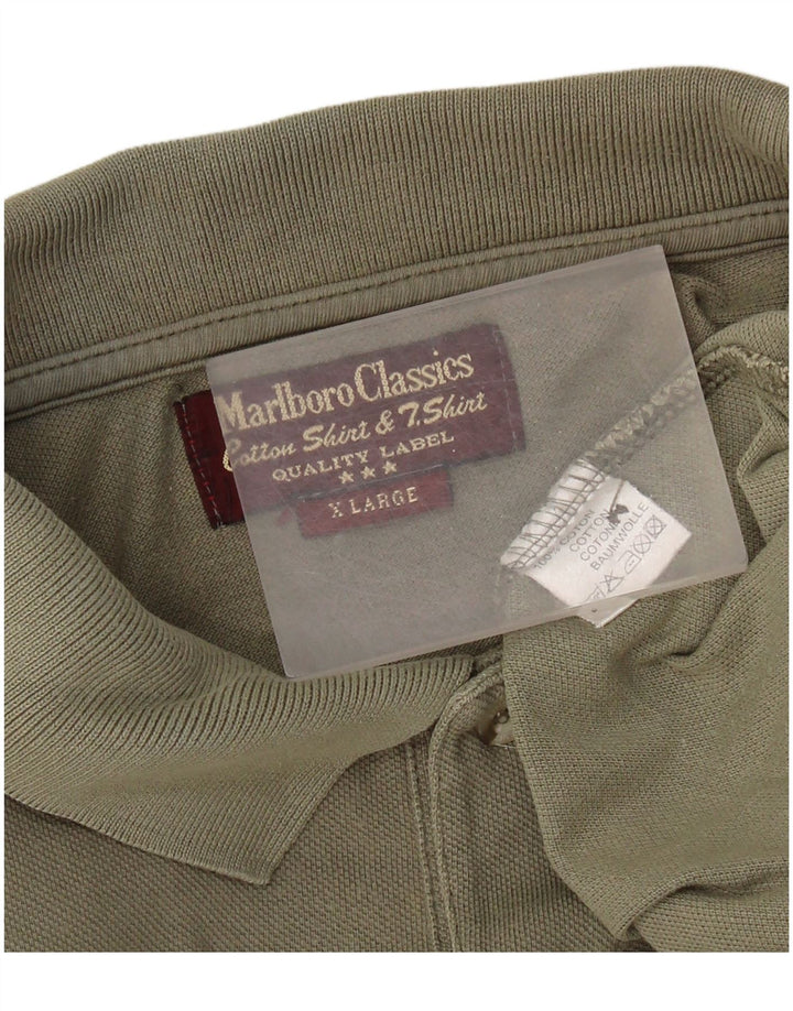 Marlboro Classics Polo Shirt til mænd XL Grøn Bomuld