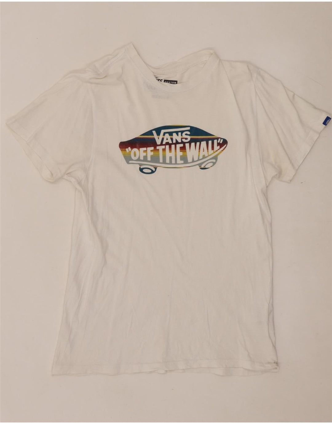 VANS Herre Custom Fit grafisk T-shirt top mellem hvid bomuld