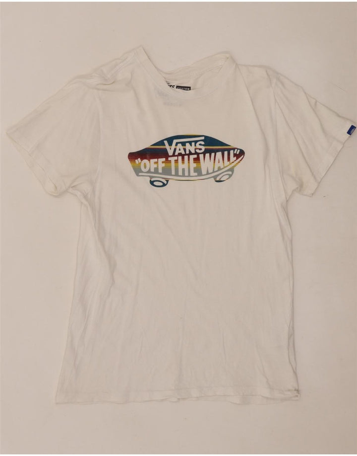 VANS Herre Custom Fit grafisk T-shirt top mellem hvid bomuld