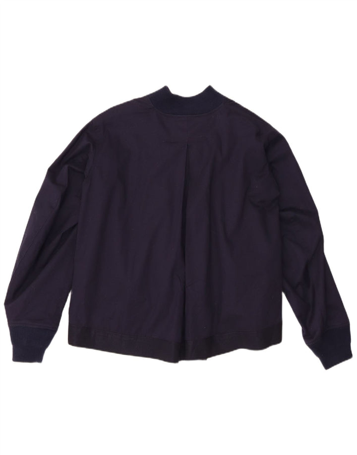 Roberto Collina Herre Bomber Jacket UK 36 Small Navy Blue Cotton