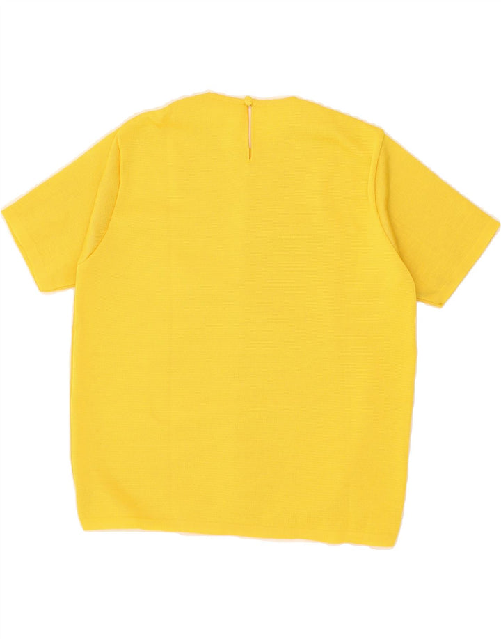 TREVIRA Womens Blouse Top IT 46 Large Yellow Vintage Trevira and Second-Hand Trevira from Messina Hembry 