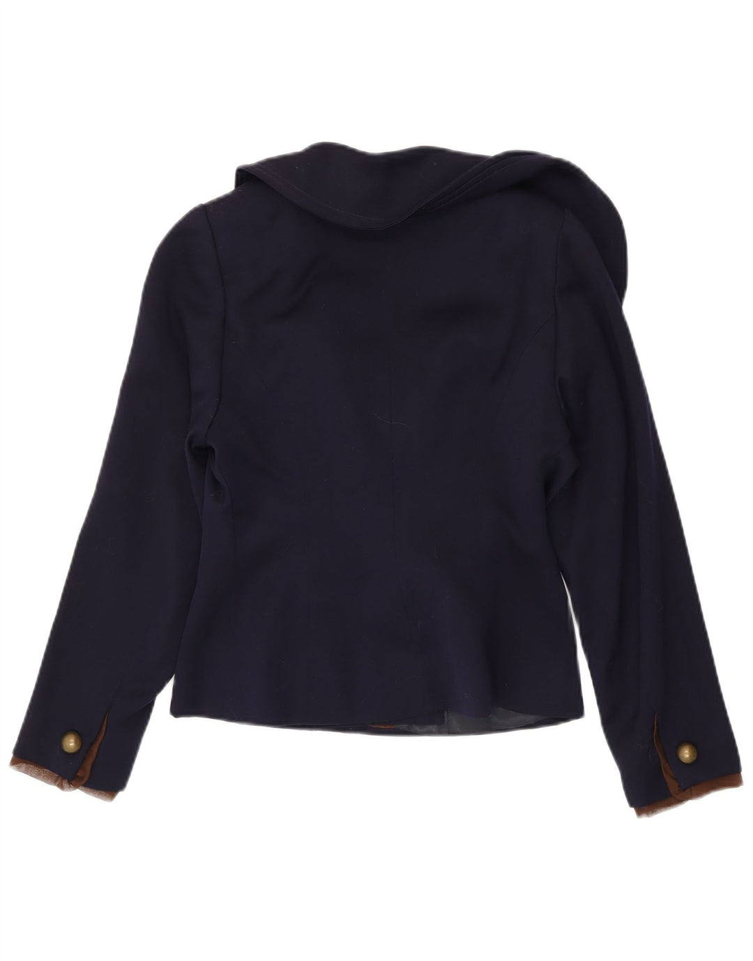 Vintage Dame 2 Button Blazer Jacket UK 10 Small Navy Blue