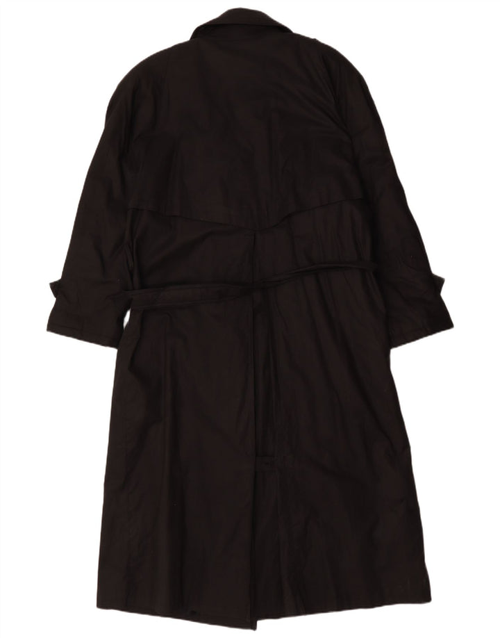 Vintage Kvinders Oversized Trench Coat UK 16 Large Black