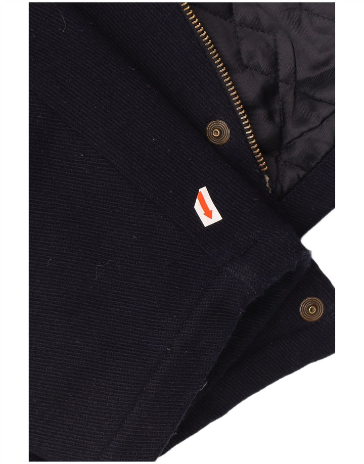 NAVIGARE Mens Bomber Jacket UK 36 Small Navy Blue