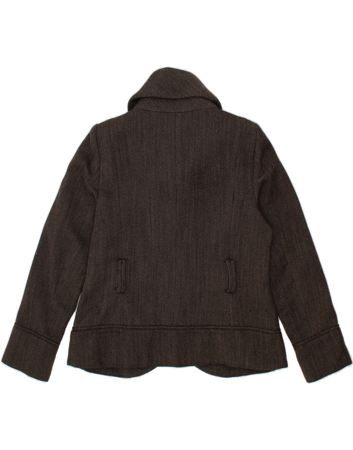 ZARA Womens 1 Button Blazer Jacket UK 18 XL Grey Cotton Vintage Zara and Second-Hand Zara from Messina Hembry 