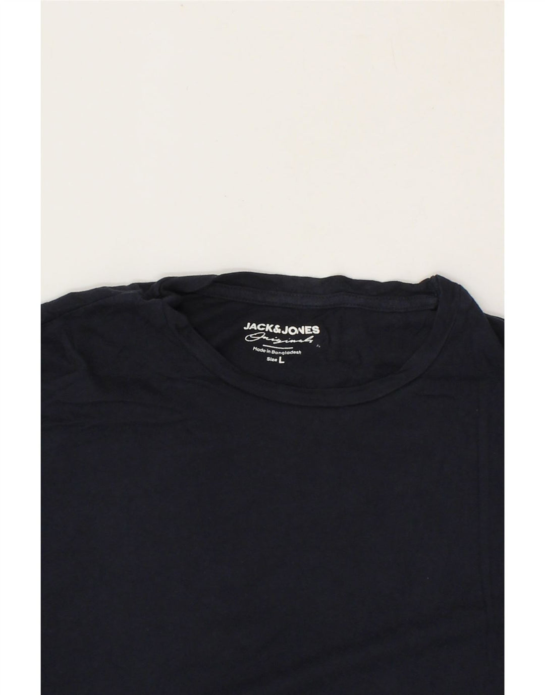 JACK & JONES Mens T-Shirt Top Large Navy Blue Cotton Vintage Jack & Jones and Second-Hand Jack & Jones from Messina Hembry 