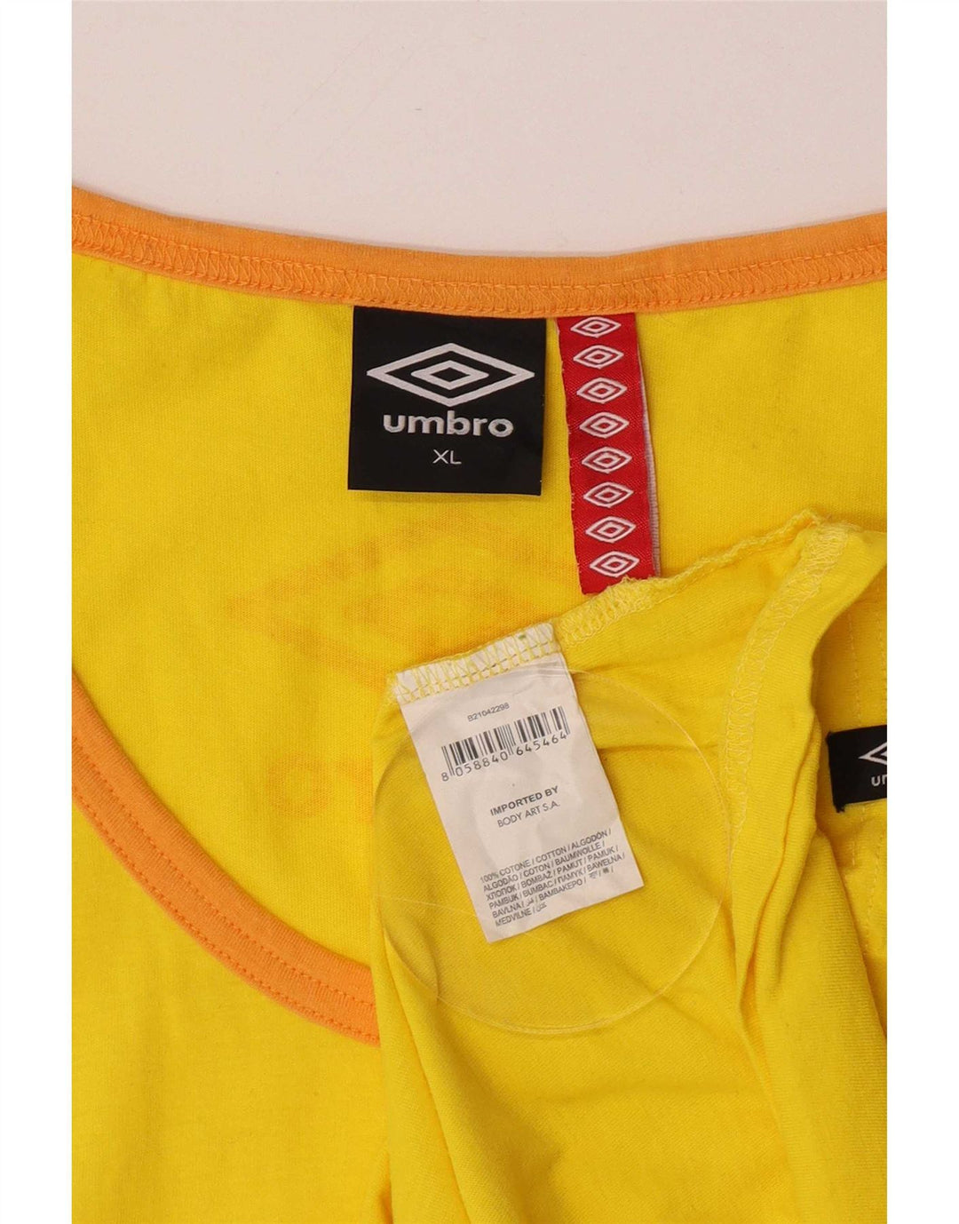 Umbro Herre Grafisk Vest Top XL Gul Bomuld