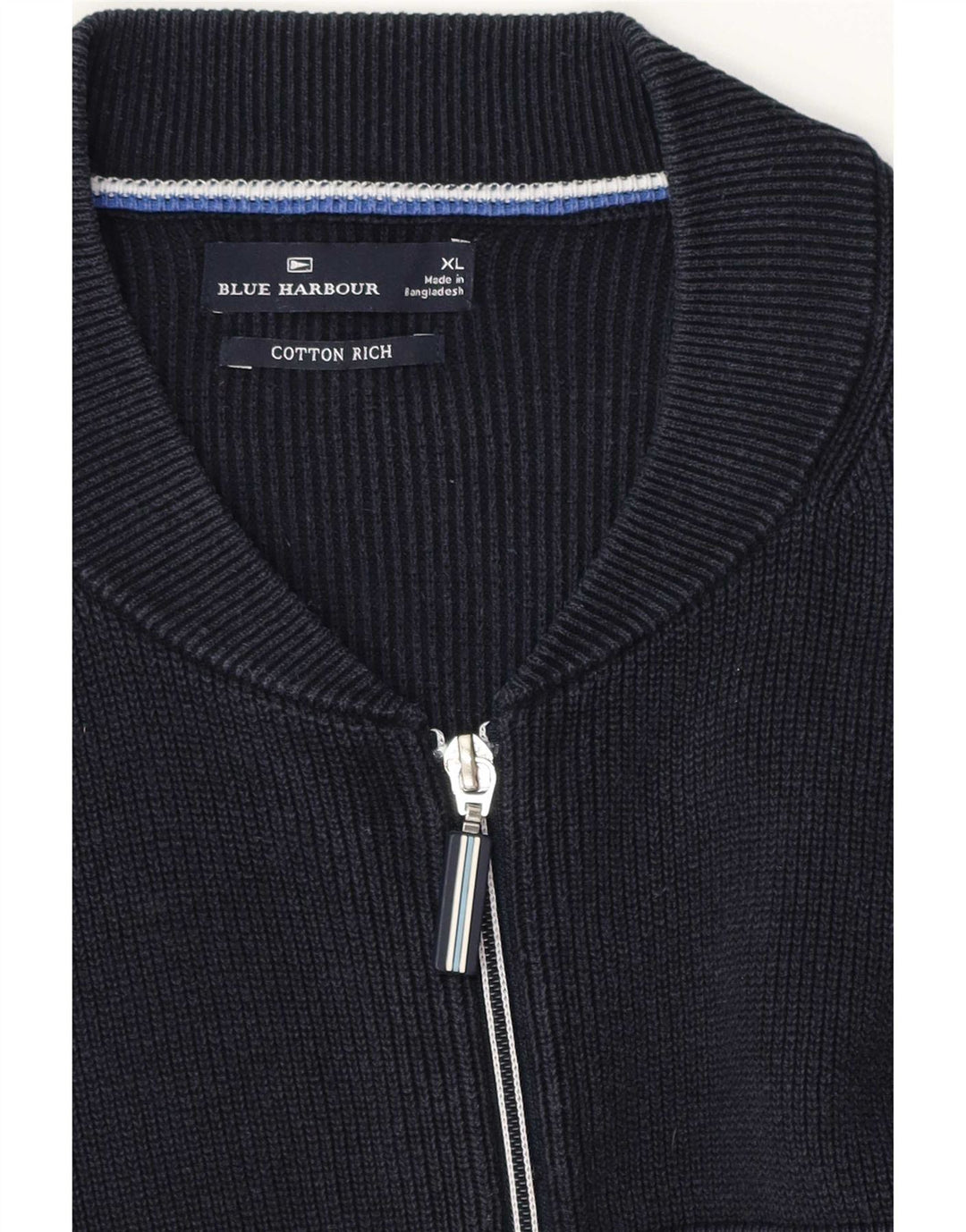 Blue Harbor Herre cardigan sweater XL Navy bomuld