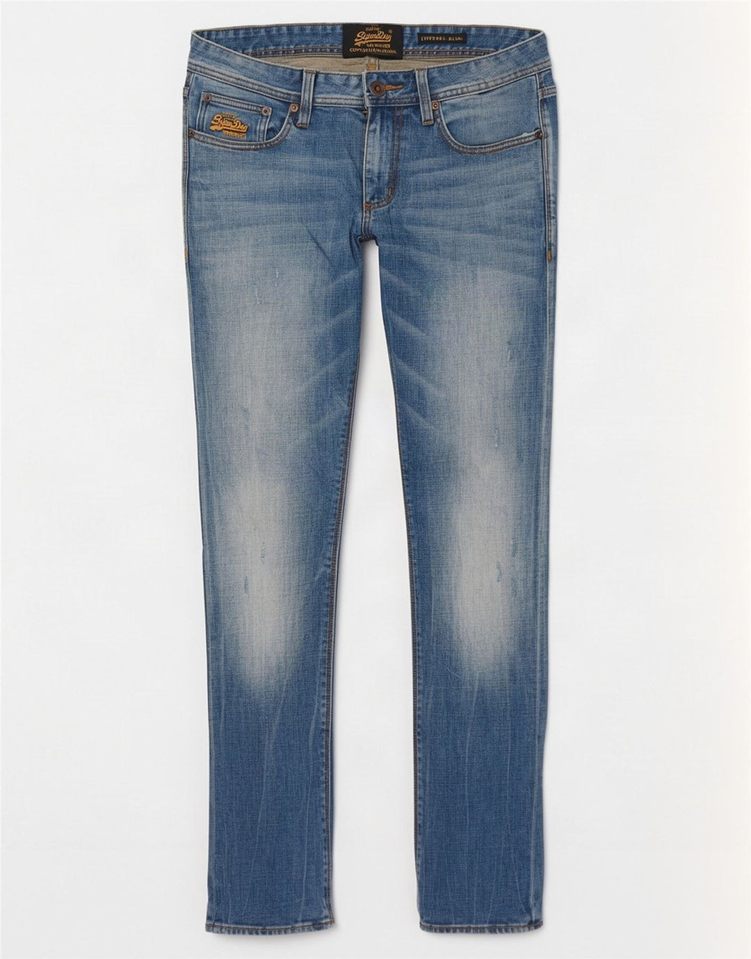 Superdry Herre Corporal Distressed Slim Jeans W31 L32 Blå Bomuld