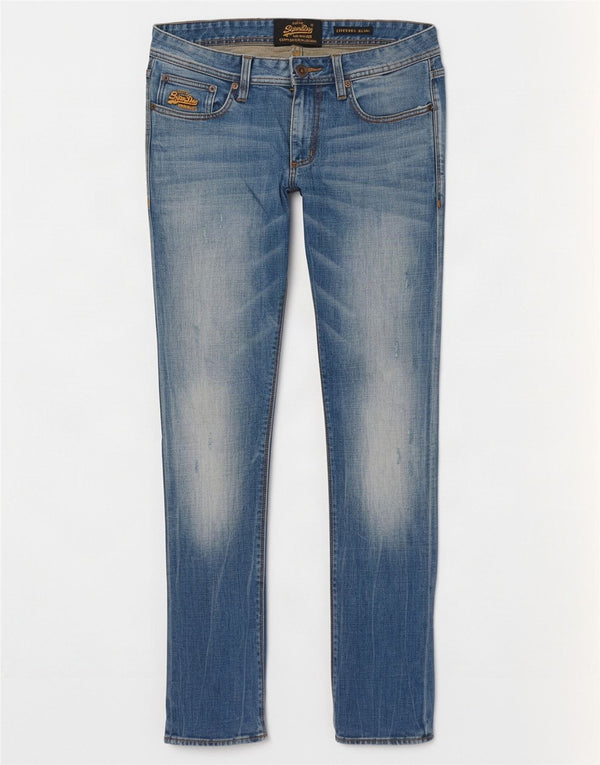 Superdry Herre Corporal Distressed Slim Jeans W31 L32 Blå Bomuld