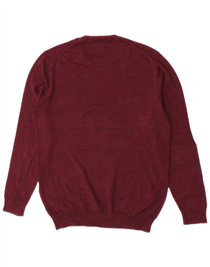 Superdry sweater med rund hals til mænd Medium rødbrun bomuld