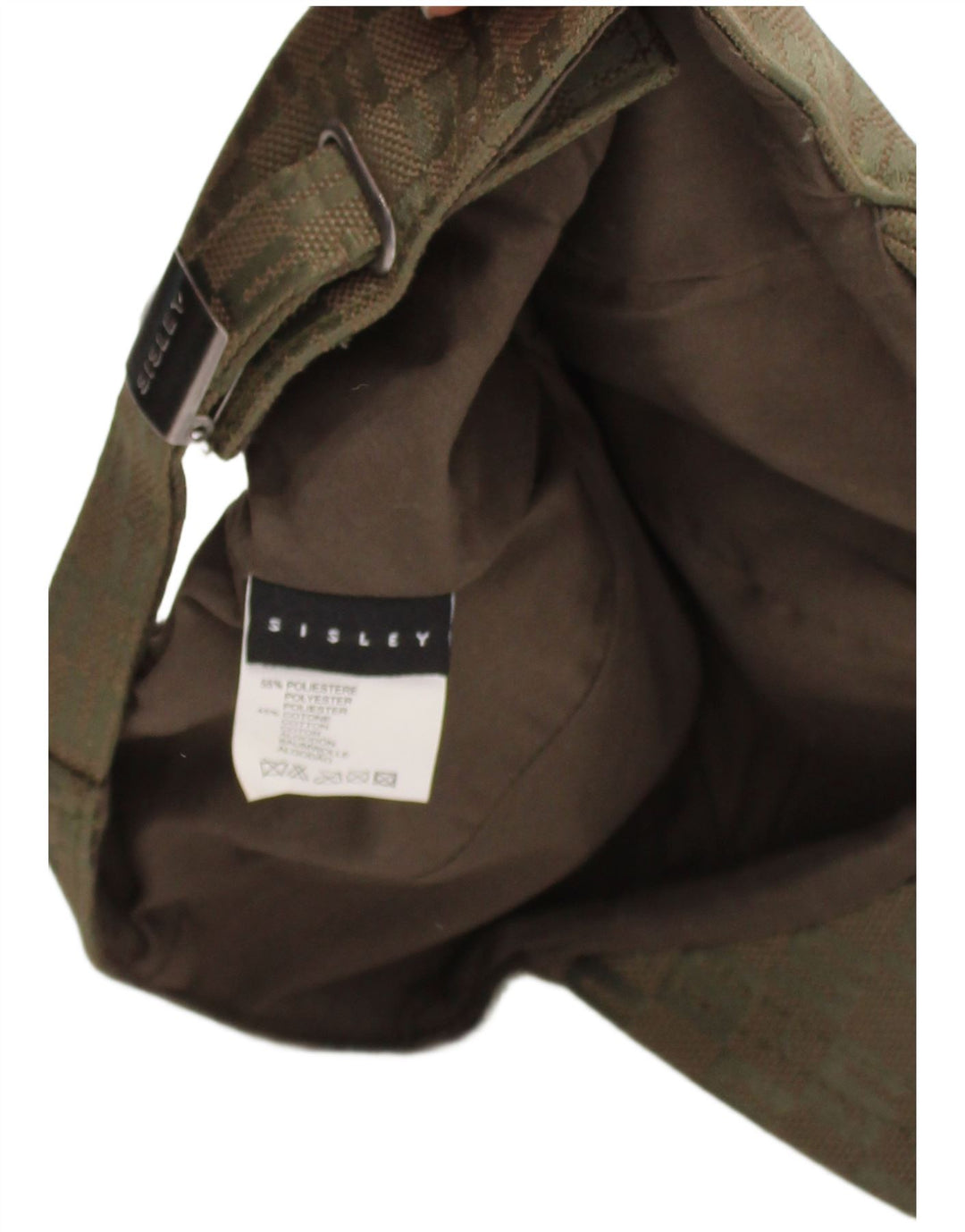 SISLEY Mens Abstract Pattern Baseball Cap One Size Khaki Geometric Classic