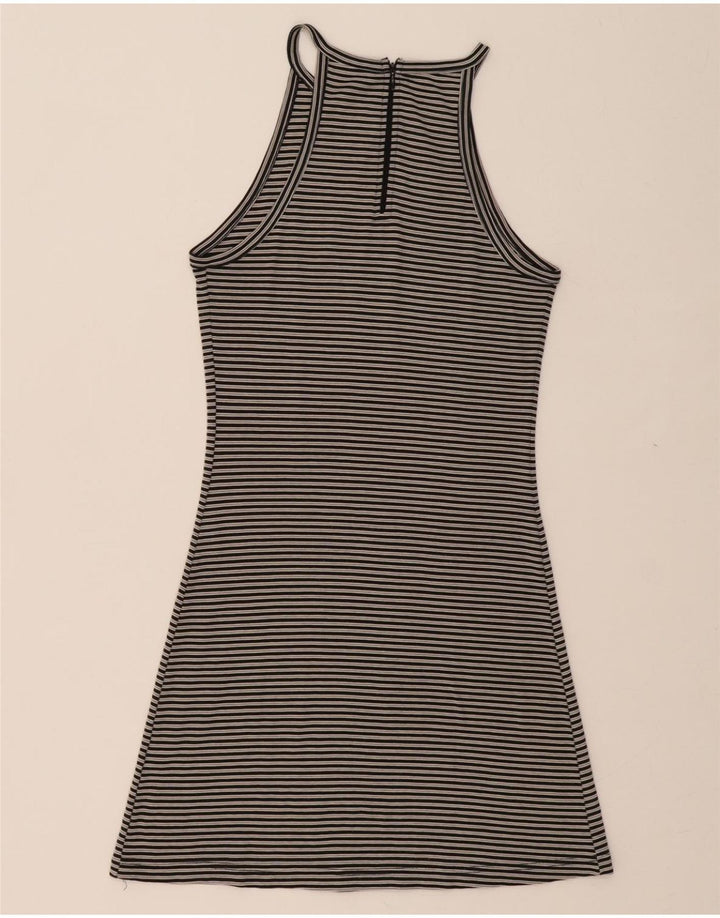 FILA Womens Sleeveless Basic Dress IT 42 Medium Black Striped Vintage Fila and Second-Hand Fila from Messina Hembry 