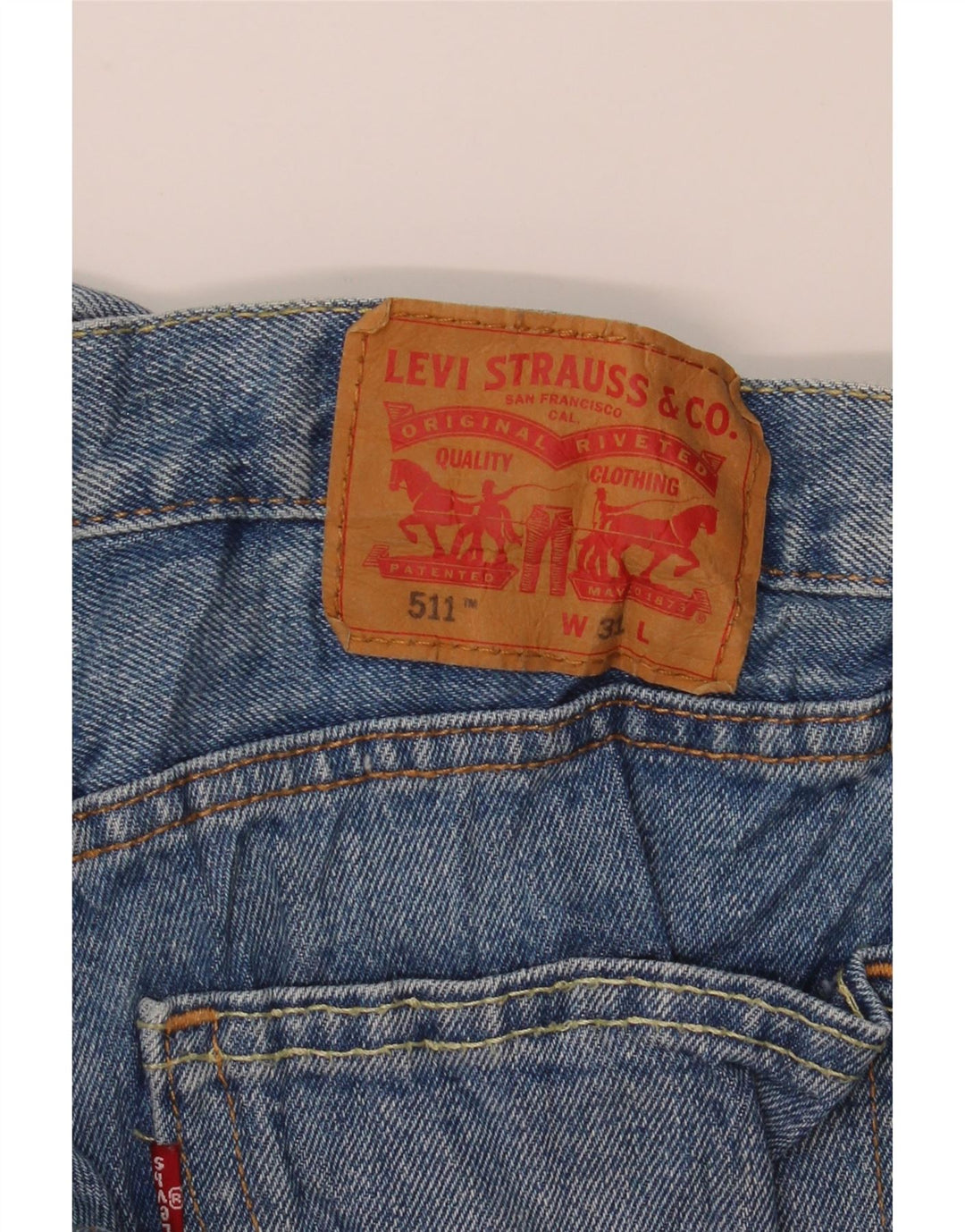 Levi's Herre 511 denimshorts W31 mellemblå bomuld