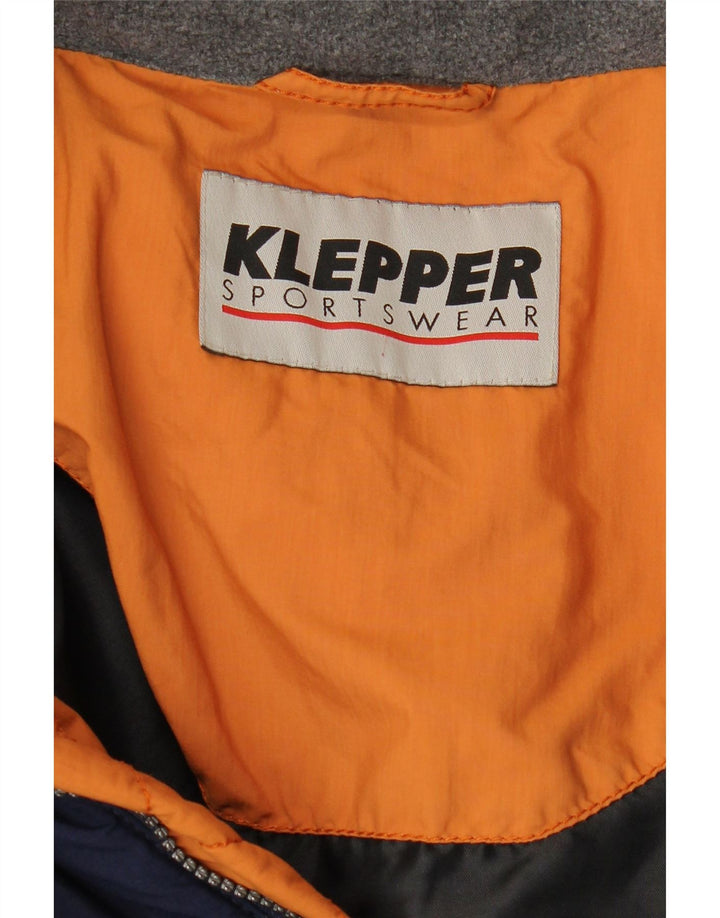 KLEPPER Herre Windbreaker Jacket UK 42 XL Navy Blue