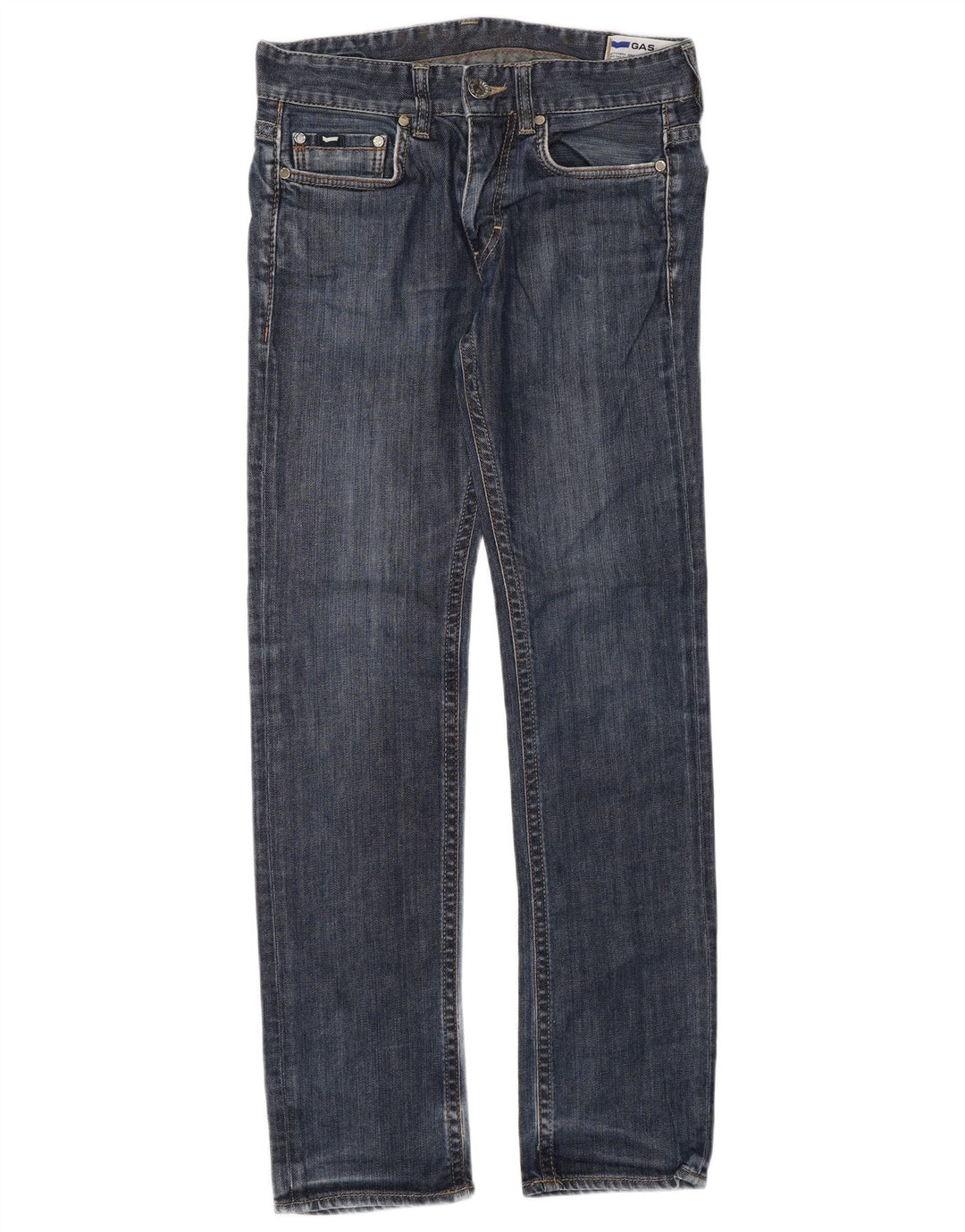 Gas Herre Slim Jeans W31 L34 Blå Bomuld