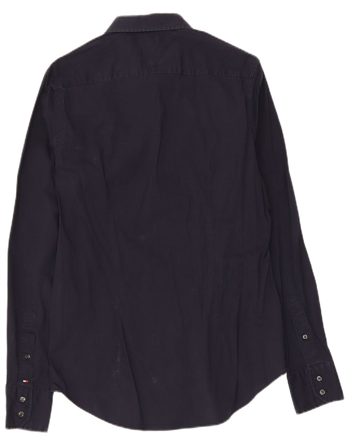Tommy Hilfiger Stretch-skjorte til mænd Medium marineblå bomuld