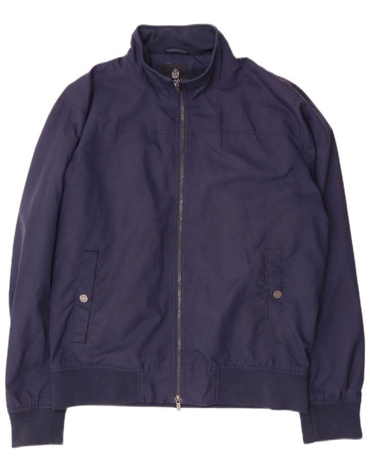 Dacks Herre Bomber Jacket UK 44 2XL Navy Blue Polyester