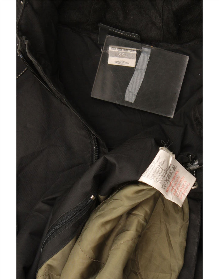 Umbro Herre Hooded Windbreaker Jacket UK 44 2XL Sort Polyester