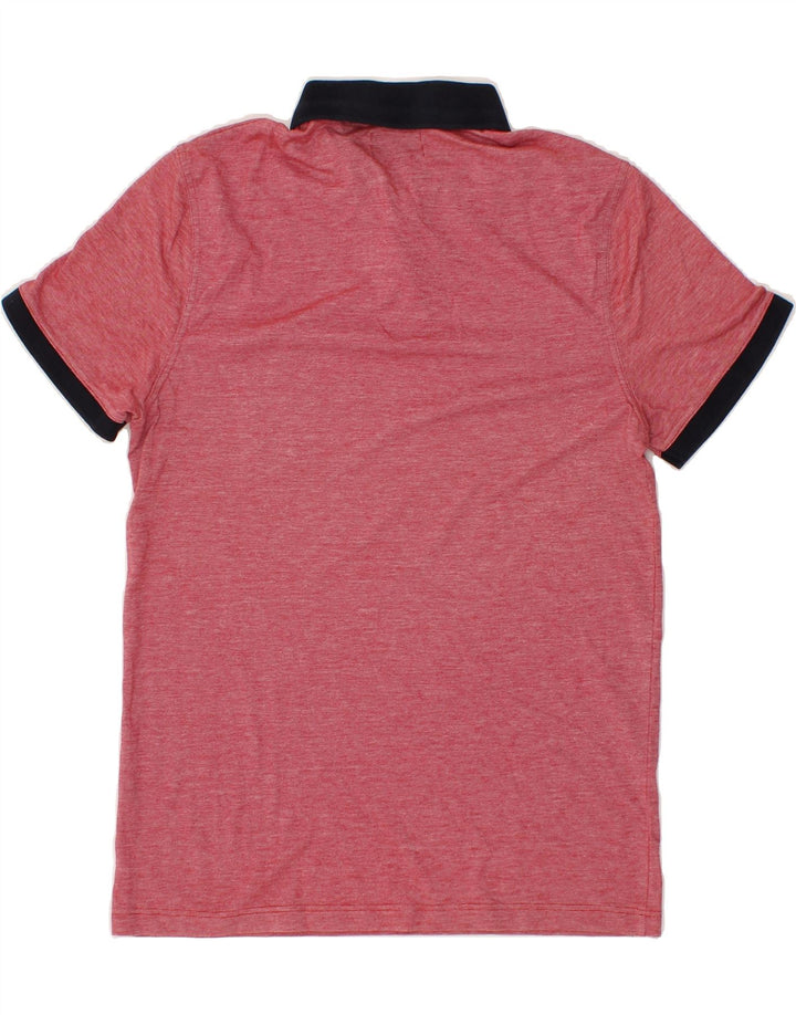 JULES Mens Slim Fit Polo Shirt Medium Red Pinstripe Vintage Jules and Second-Hand Jules from Messina Hembry 