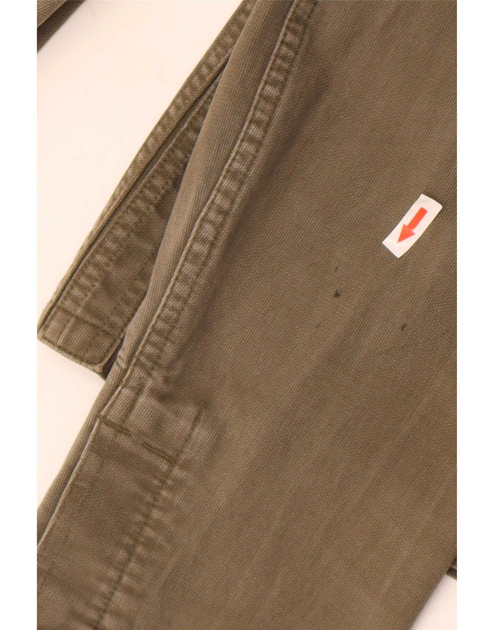 Vintage Militærskjorte til kvinder UK 10 Small Khaki