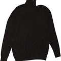Marks & Spencer Dame Rullehals Sweater UK 14 Medium Sort Bomuld