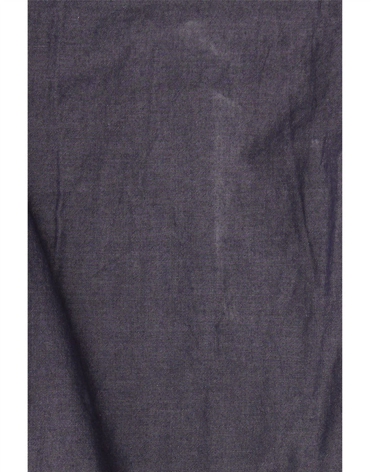 Marella Womens Crop 3/4-ærmet Pullover Shirt UK 10 Small Navy Blue