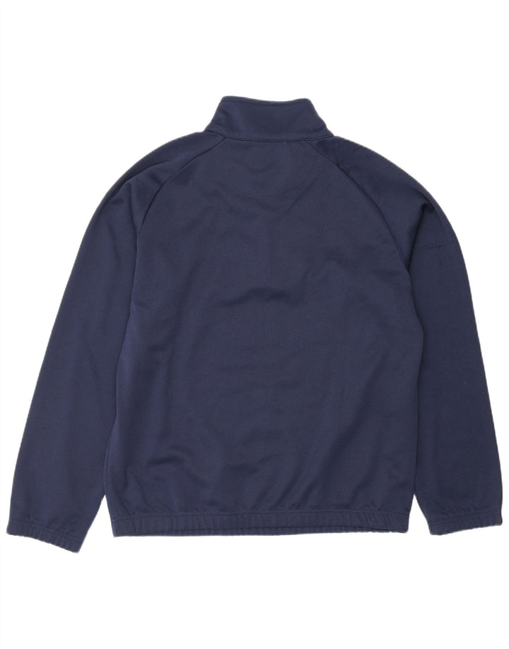 Kappa Herre Zip Neck Sweatshirt Jumper Medium Navy Blue Polyester