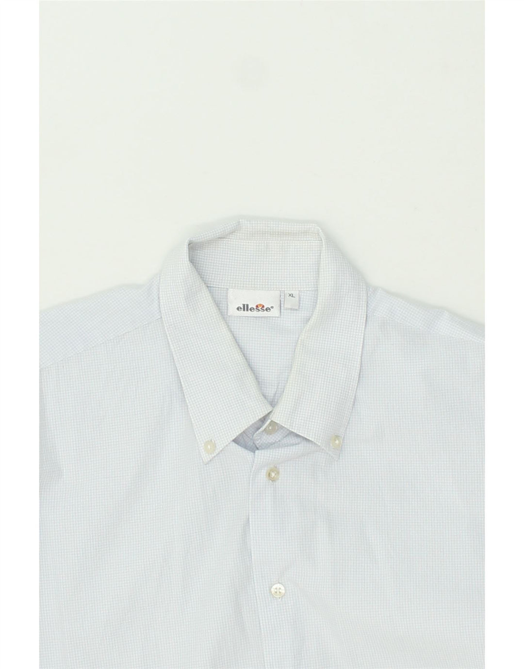 ELLESSE Mens Shirt XL Blue Check Vintage Ellesse and Second-Hand Ellesse from Messina Hembry 