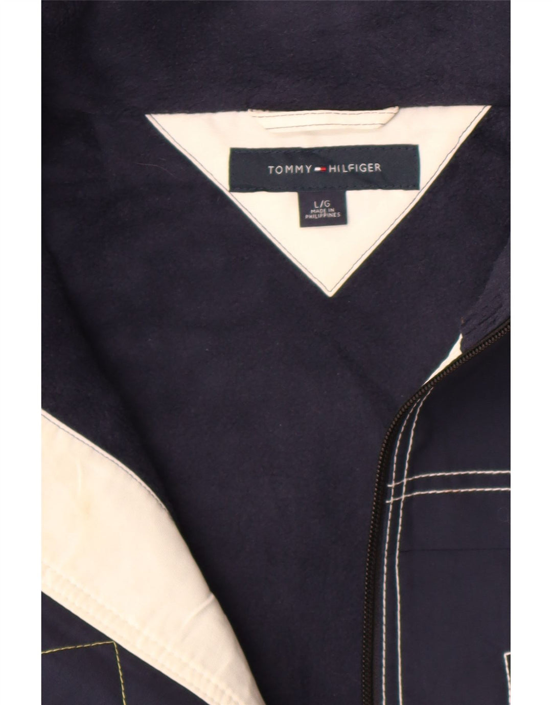 Tommy Hilfiger Herre Hættevindjakke UK 40 Large Navy Blue