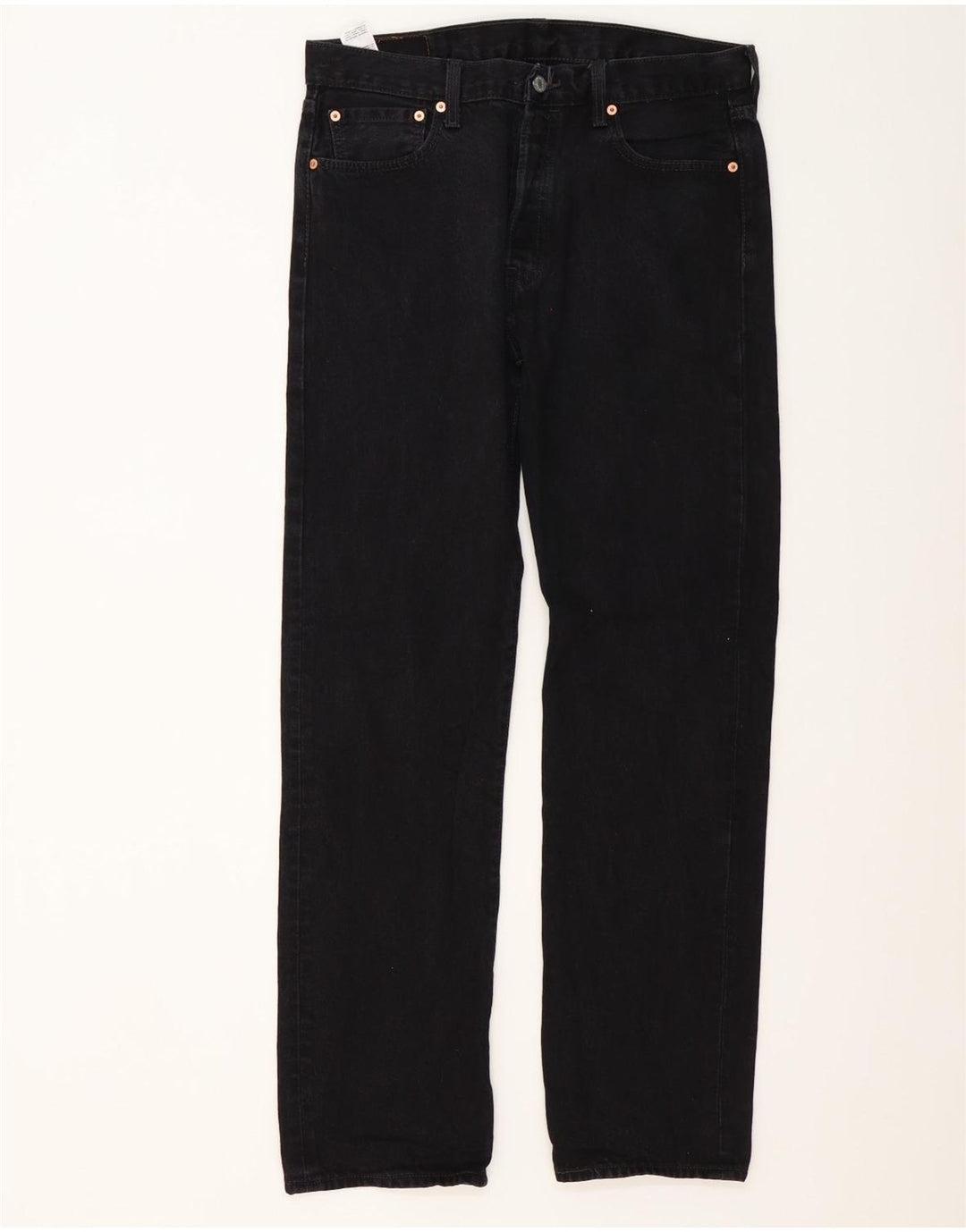 Levi's Herre 501 Straight Jeans W34 L34 Sort Bomuld